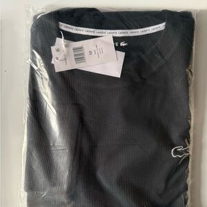 Lacoste Black waffle knit lounge shirt